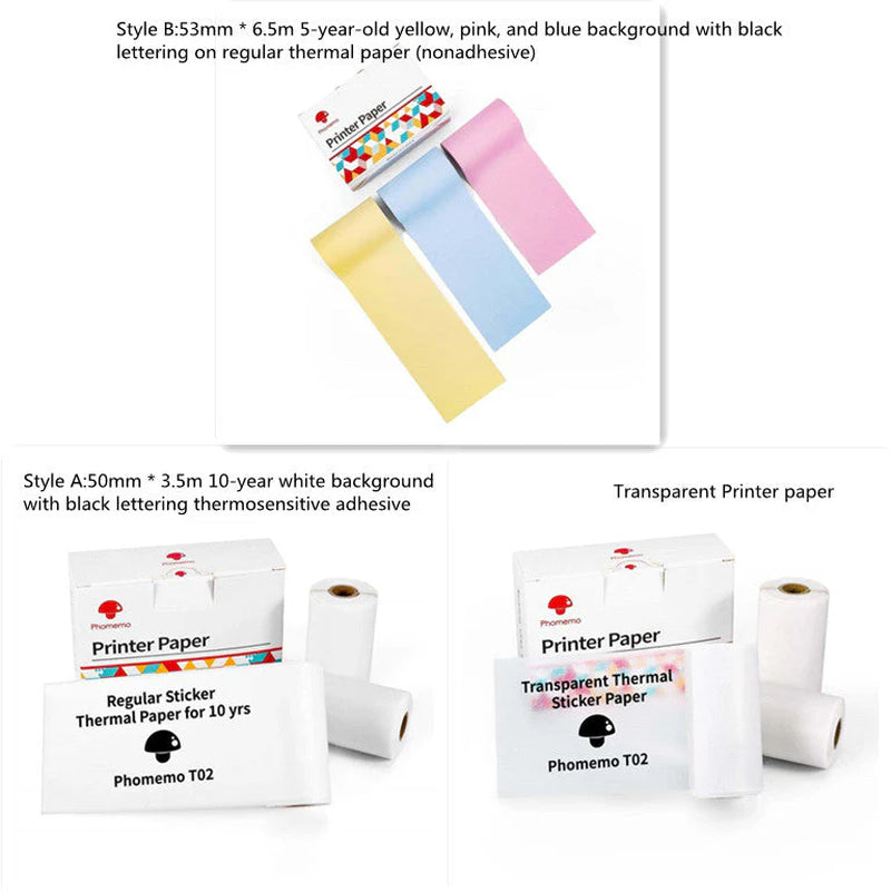 Portable Mini Thermal Label Printer Home Photo Printer Student Wrong Question Printer Bluetooth-Compatible Mini Label Printer Price Tag