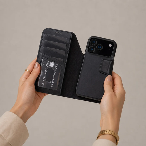 Brea iPhone 18 Pro Max Full-Grain Leather Wallet Case
