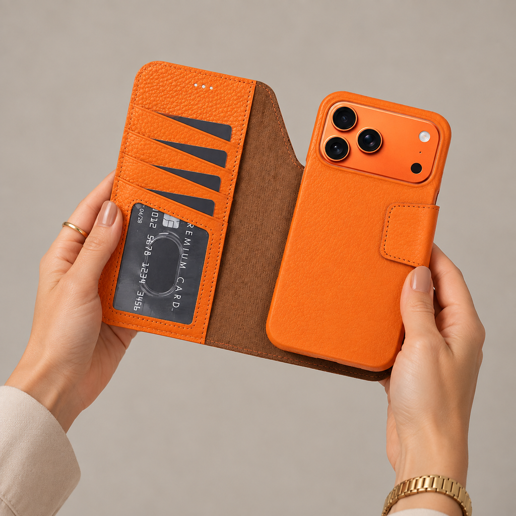 Brea iPhone 18 Pro Max Full-Grain Leather Wallet Case
