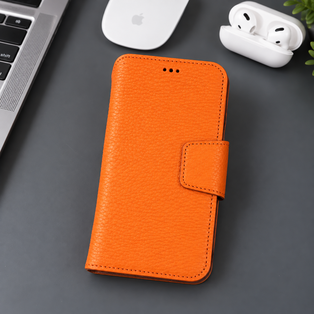 Brea iPhone 18 Pro Max Full-Grain Leather Wallet Case